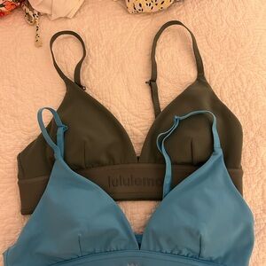 Lululemon Athletica Green and Blue Sports Bras